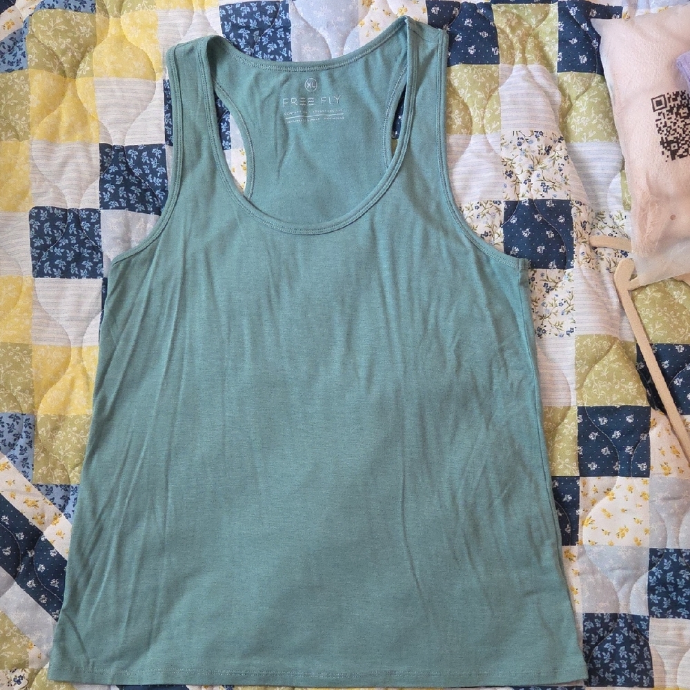 Free Fly Apparel Teal Tank Top
